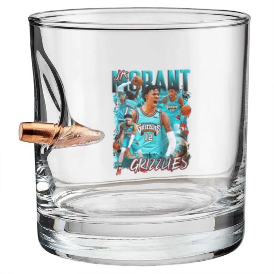 Discover Ja Morant Bullet Whiskey Glasses | Memphis Grizzlies Bootleg Graphic Bullet Whiskey Glasses