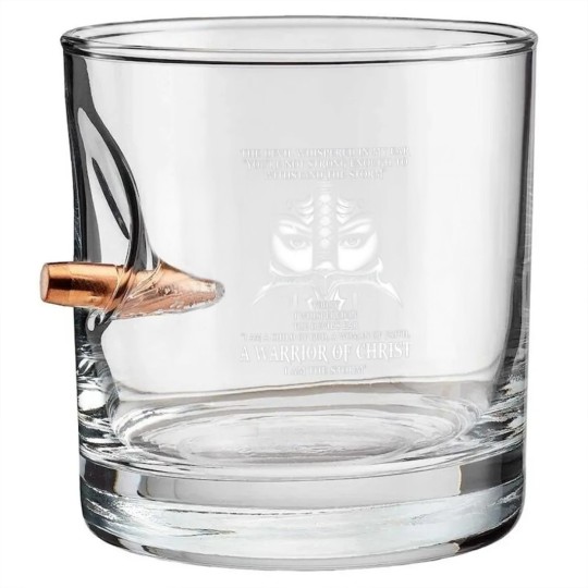 Discover A Warrior Of Christ I Am The Storm - Christ - Bullet Whiskey Glasses
