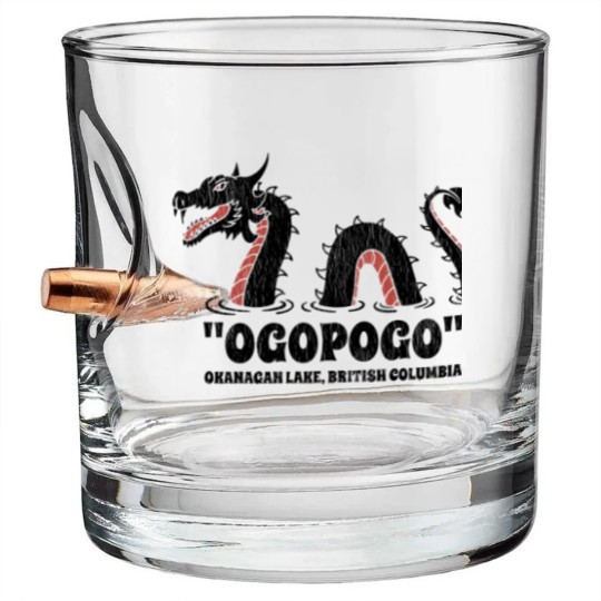 Discover "Ogopogo" - Okanagan Lake, British Columbia - Okanagan Lake British Columbia - Bullet Whiskey Glasses