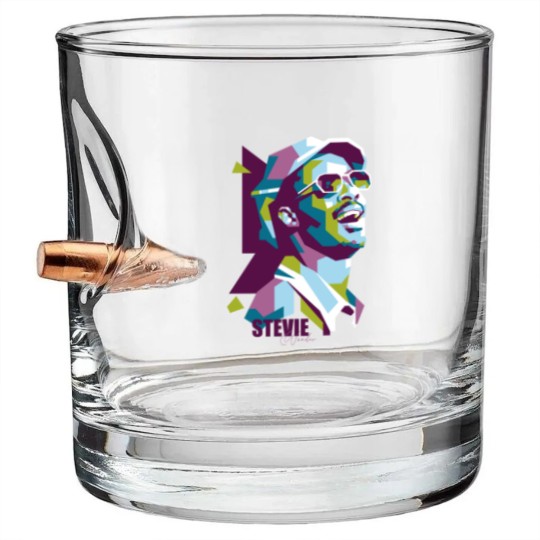 Discover Stevie Wonder Popart - Stevie Wonder - Bullet Whiskey Glasses