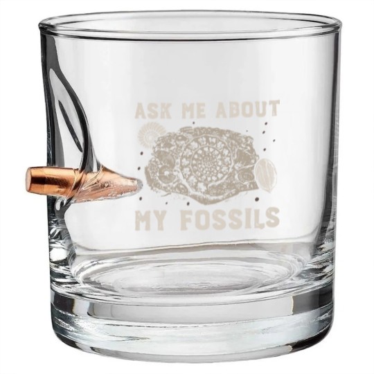 Discover Fossil Collector | Paleontologist Fossil Dino Gift Bullet Whiskey Glasses
