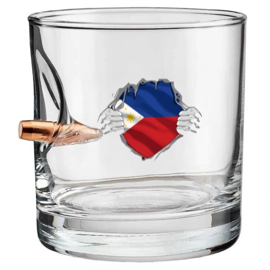Discover Super Filipino Heritage Philippines Roots Flag Gif Bullet Whiskey Glasses