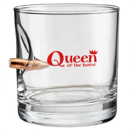Discover Queen of the House with little crown Bullet Whiskey Glasses