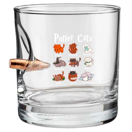 Discover Potter Cats Bullet Whiskey Glasses Funny Gifts For Cat Lovers - Cat - Bullet Whiskey Glasses