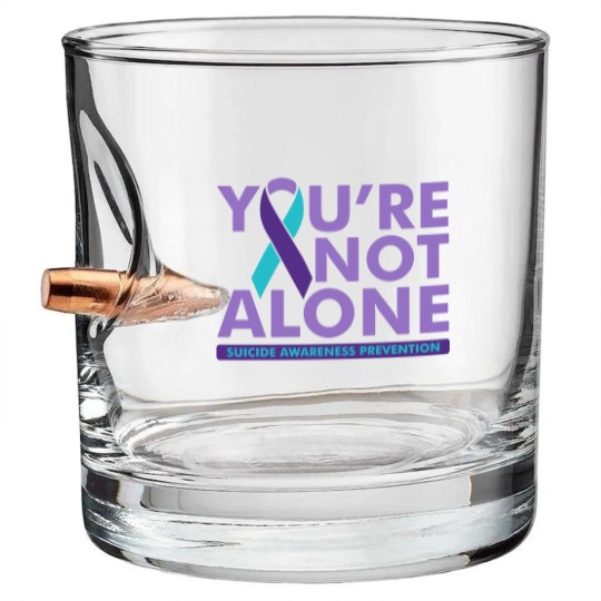 Discover Suicide Awareness Prevention Bullet Whiskey Glasses