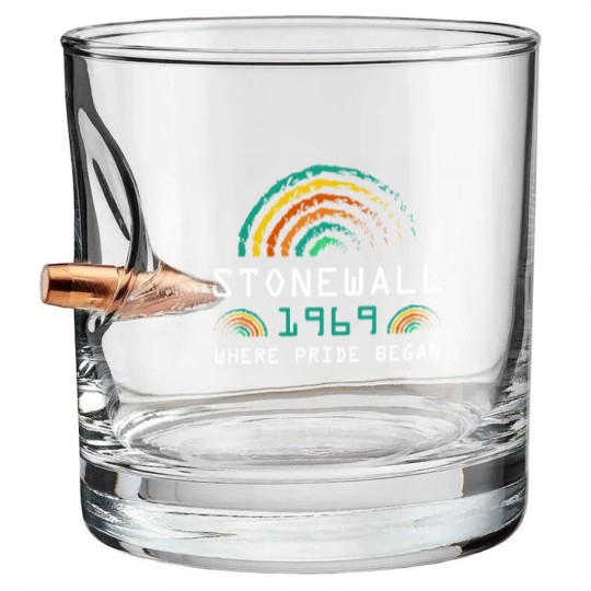 Discover Stonewall 1969 Rainbow Gay CSD 50 Years Pride Riot Bullet Whiskey Glasses