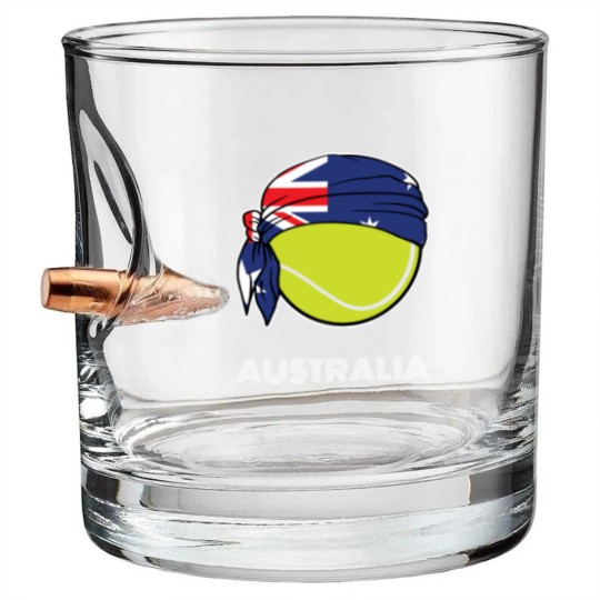 Discover Australia Mens Tennis Top for Australian players, Bullet Whiskey Glasses
