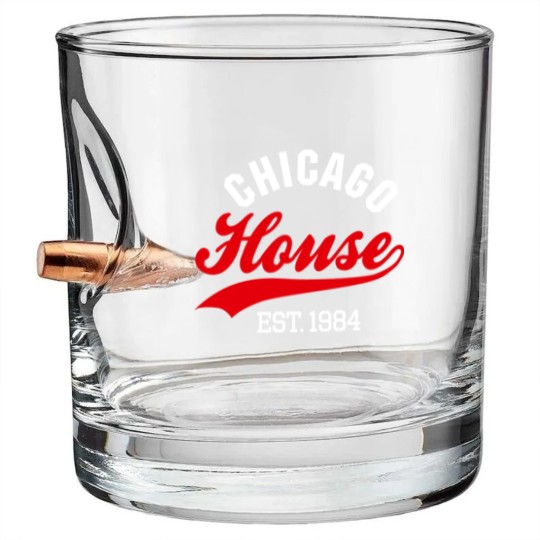 Discover Vintage Chicago house est. 1984 house music party Bullet Whiskey Glasses