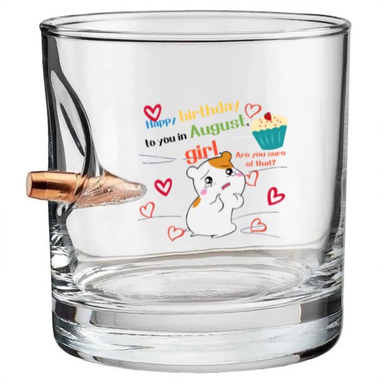 Discover august birthday Bullet Whiskey Glasses