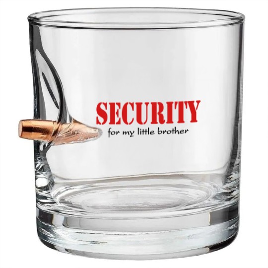 Discover Security for my little brother Bullet Whiskey Glasses