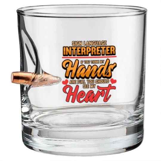 Discover sign language interpreter signpost gesture Bullet Whiskey Glasses