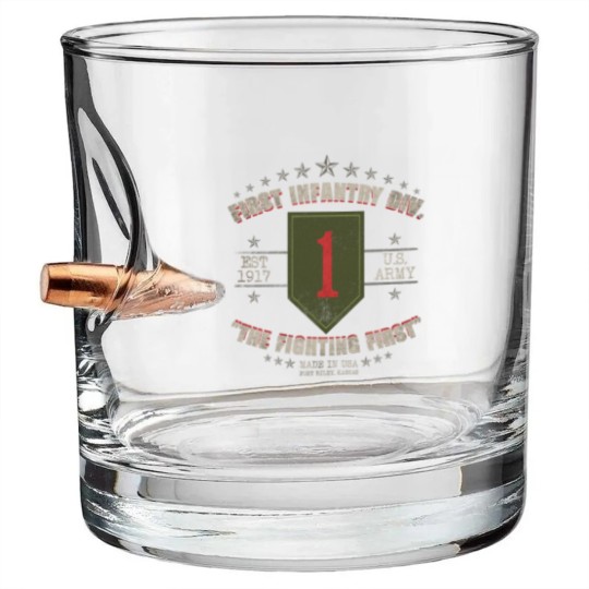 Discover 1st Infantry Division Bullet Whiskey Glasses