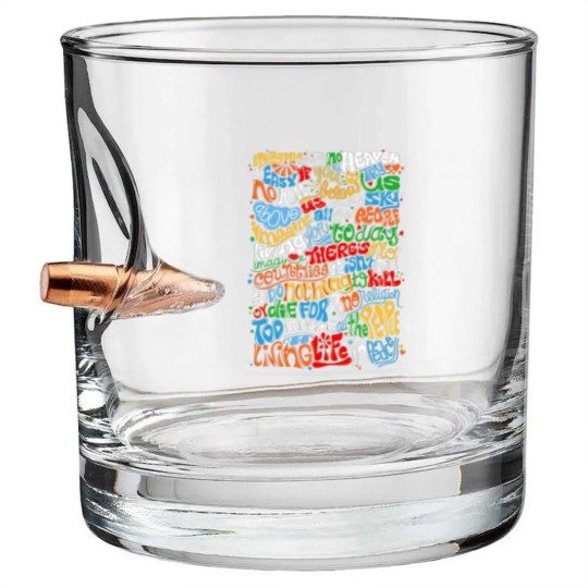 Discover Lennon Imagine Quote Bullet Whiskey Glasses