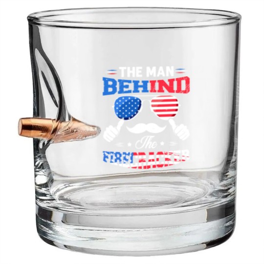 Discover The Man Behind The Firecracker 4th Of July American Flag - Behind The Firecracker 4th Of July - Bullet Whiskey Glasses