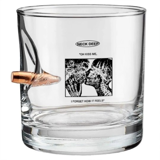 Discover neck deep merch Bullet Whiskey Glasses