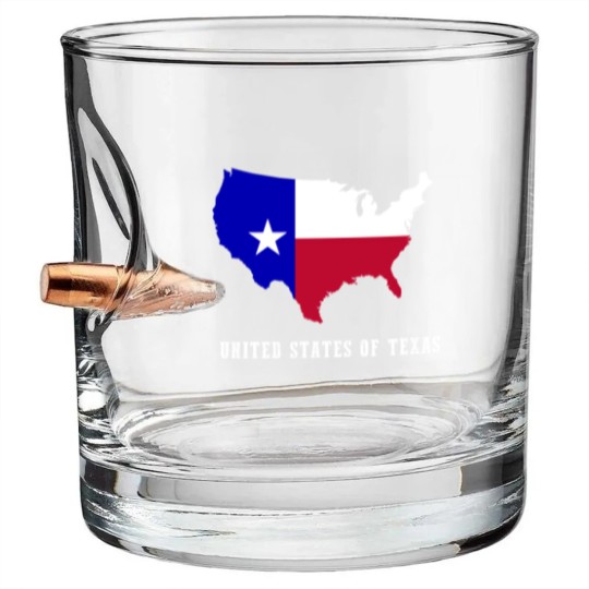 Discover United States of Texas Map or Lone Star State Fans Bullet Whiskey Glasses