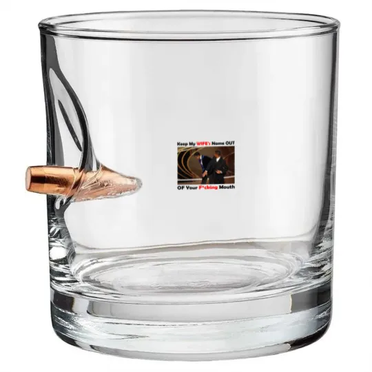 Discover Will Smith Smacks Chris Rocks Onstage Bullet Whiskey Glasses, Will Smith Bullet Whiskey Glasses, Will Smith Slapped Chris Rocks, 2022 Oscars, Meme Bullet Whiskey Glasses