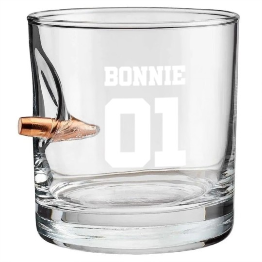 Discover Bonnie 01-Bonnie and Clyde (white) Bullet Whiskey Glasses