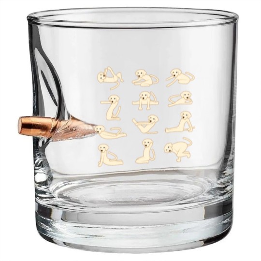 Discover Dogs doing Yoga Funny Animal Bullet Whiskey Glasses Bullet Whiskey Glasses