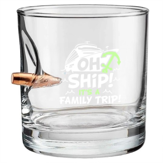 Discover Oh Ship It's a Family Trip - Oh Ship Cruise Bullet Whiskey Glasses