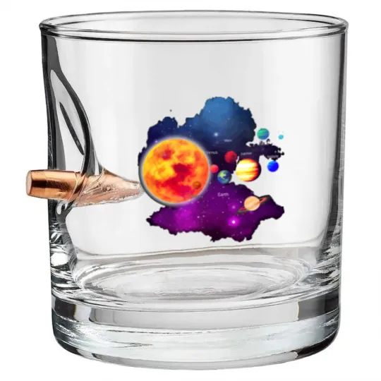 Discover Solar System Planets For Astronomy And Space Geeks Bullet Whiskey Glasses