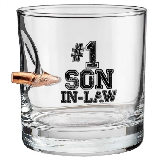 Discover 1 Son In Law Number One Sports Gift Bullet Whiskey Glasses
