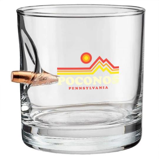 Discover Pocono Mountains Retro Pennsylvania - Poconos - Bullet Whiskey Glasses