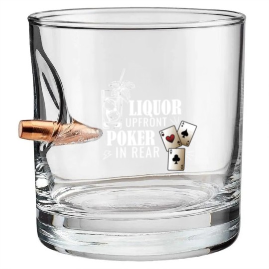 Discover Liquor Up Front Poker In The Rear Gambling Long Sl Bullet Whiskey Glasses