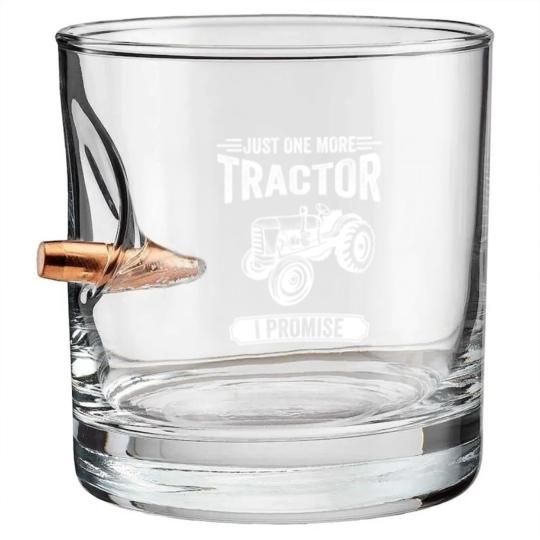 Discover Farmer Just One More Tractor I Promise Gift Bullet Whiskey Glasses
