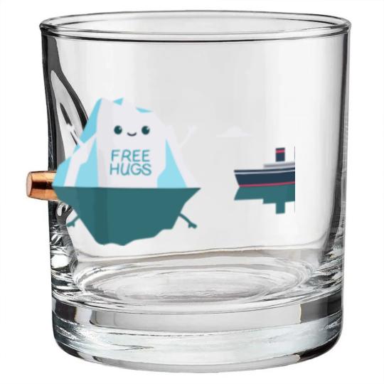 Discover Retro Funny Titanic Cruise Ship Iceberg 1912 Cruis Bullet Whiskey Glasses