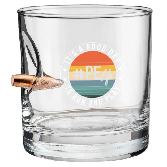 Discover Physical Education Teacher Bullet Whiskey Glasses, Good Day To Run Bullet Whiskey Glasses