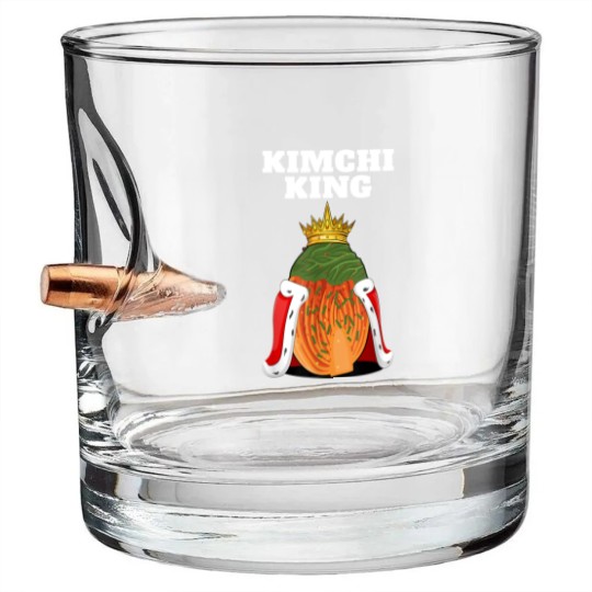 Discover Kimchi King | Mens Kimchi Lover Bullet Whiskey Glasses | Food Korean Kimchi Bullet Whiskey Glasses