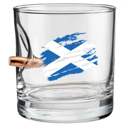 Discover Scottish Flag Scotland Football Rugby Cricket Bullet Whiskey Glasses