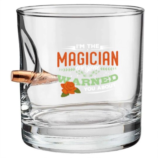 Discover Magicians Magic Magician Wizard Sorcery Trick Gift Bullet Whiskey Glasses