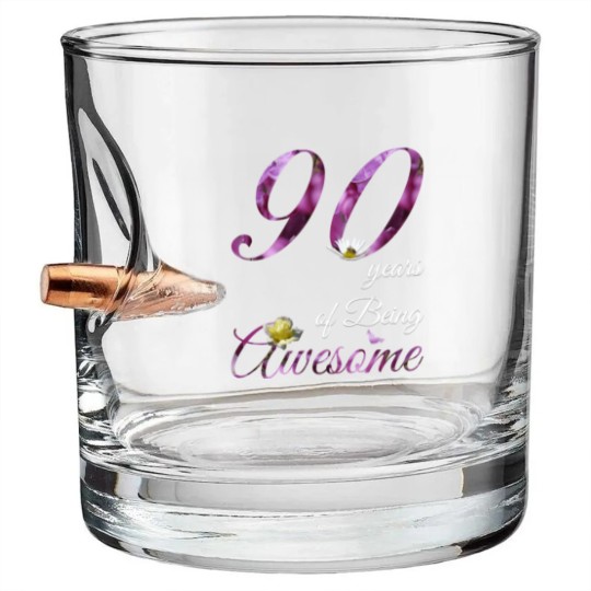 Discover 90 Year Old Bullet Whiskey Glasses Awesome Floral 1930 90Th Birthda Bullet Whiskey Glasses