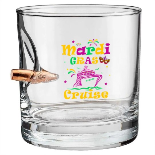 Discover Mardi Gras Cruise Ship Vacation Bullet Whiskey Glasses Bullet Whiskey Glasses