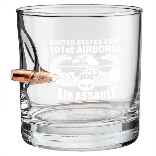 Discover 101st Army Airborne Air Assault eagle Bullet Whiskey Glasses