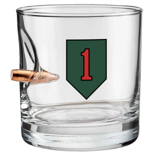 Discover "The Big Red One" 1st Infantry Division Insignia - Big Red One - Bullet Whiskey Glasses
