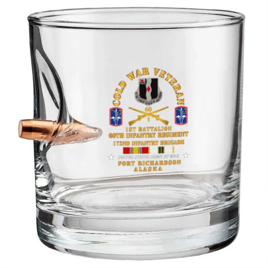 Discover 1st Bn, 60th Inf - 172nd In Bde - Ft Richardson AK Bullet Whiskey Glasses