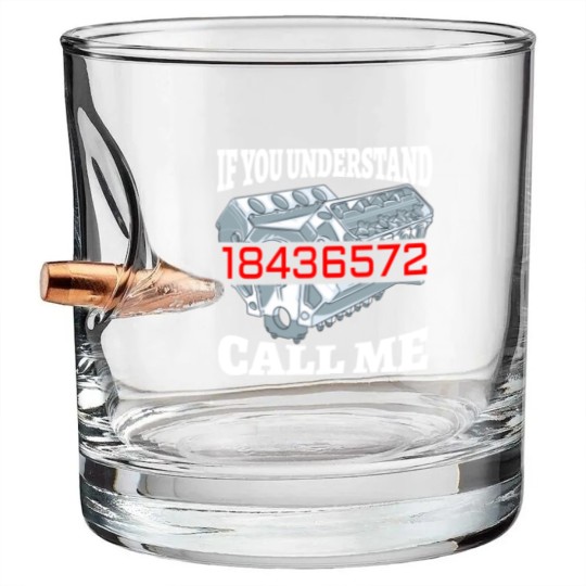 Discover Funny 18436572 Auto Mechanic V8 Muscle Car Firing Order - Funny Mechanic Gift - Bullet Whiskey Glasses