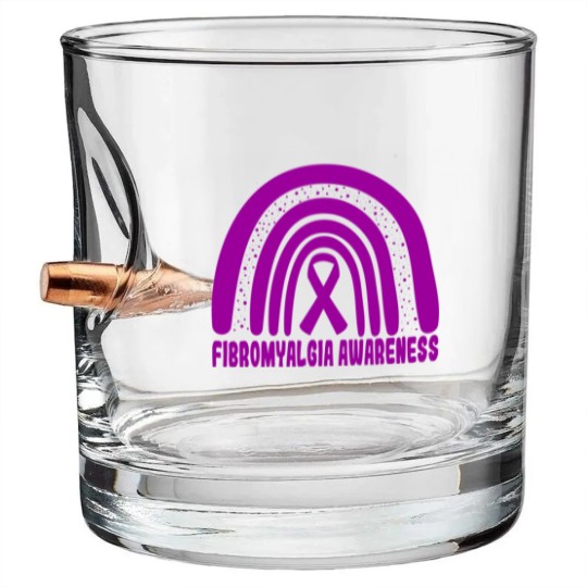 Discover Fibromyalgia Rainbow Day National Fibromyalgia Awareness Classic Bullet Whiskey Glasses