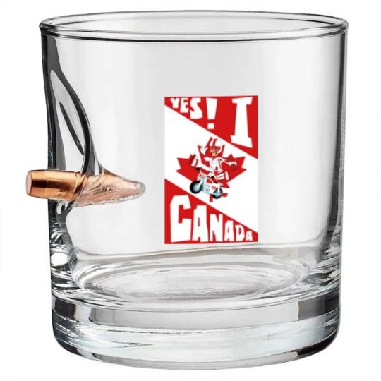 Discover Yes! I Canada - 1 - Duke Caboom Canadian Stuntman - Bullet Whiskey Glasses