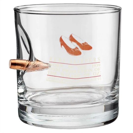 Discover Vintage The Wizard Of Oz Dorothy Ruby Slippers Bullet Whiskey Glasses Made In USA