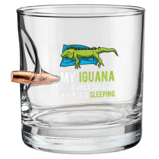 Discover Lazy Pet Reptile Lizard Animal Sleeping Iguana Bullet Whiskey Glasses