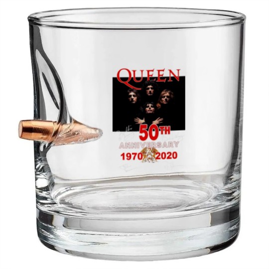 Discover Queen Band Aniversary 50Th, Country Music Bullet Whiskey Glasses, Retro Bullet Whiskey Glasses