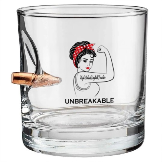 Discover High School English Teacher Unbreakable - High School English Teacher - Bullet Whiskey Glasses