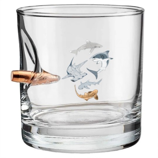 Discover Types of Sharks Collection Bullet Whiskey Glasses
