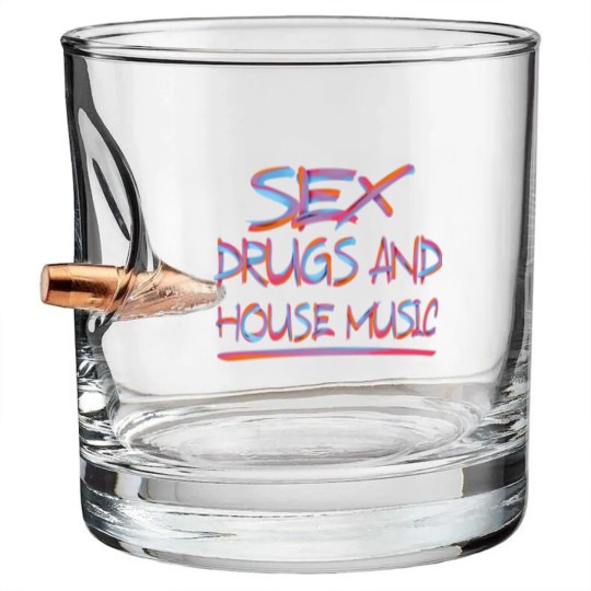 Discover sx DRUGS AND HOUSE MUSIC 2 Bullet Whiskey Glasses