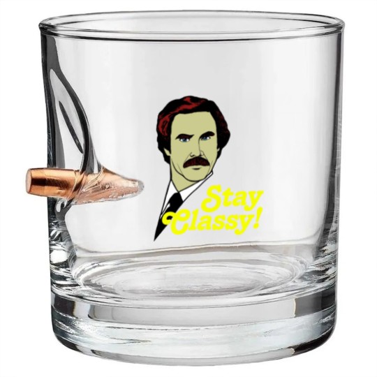 Discover Stay Classy! - Anchorman - Bullet Whiskey Glasses