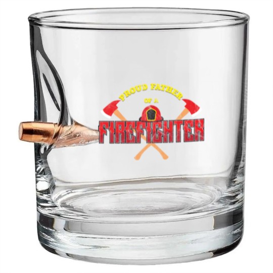 Discover Proud Parent Of A Firefighter Bullet Whiskey Glasses